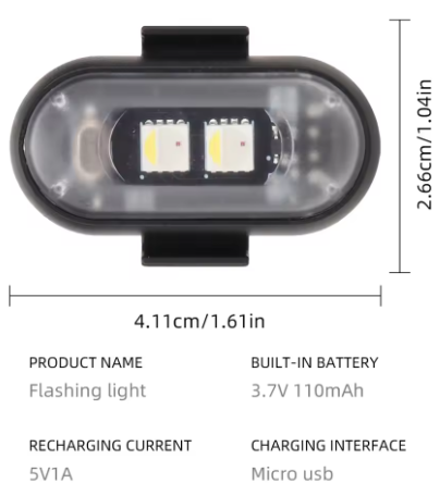 Car Motorcycle LED Lights 8 Colors  Flash Position Wireless