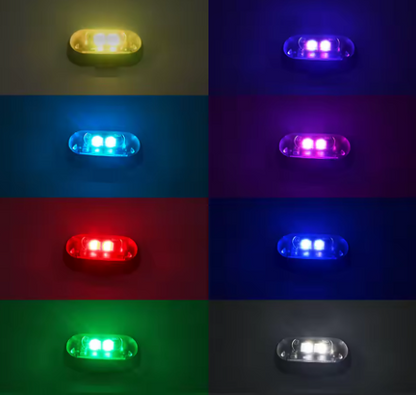 Car Motorcycle LED Lights 8 Colors  Flash Position Wireless